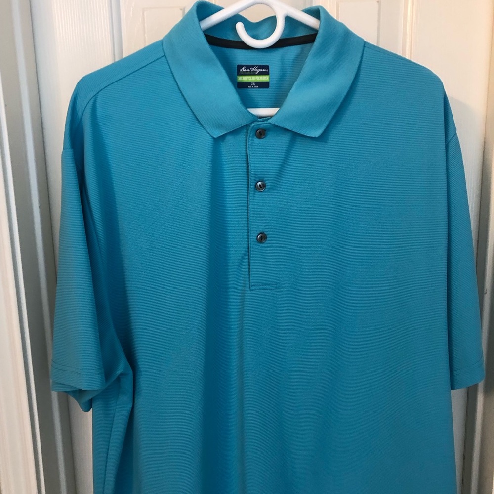 Men’s Ben Hogan golf shirt in aqua. Size 2X.